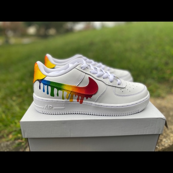 mango rainbow fade huaraches